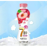 禹眾不彤粒粒福報益生菌蜜桃果粒牛奶450ml