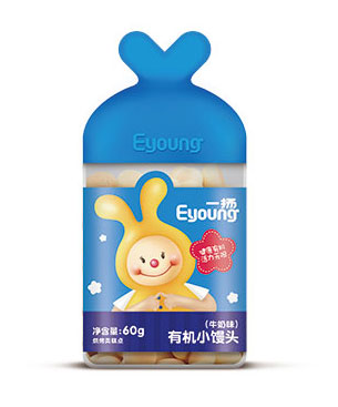 一揚有機(jī)小饅頭牛奶味60g