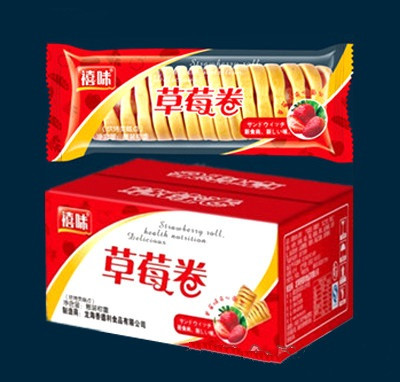 福建龍海禧味草莓卷面包紙