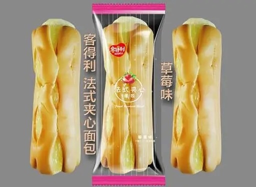客得利法式夾心草莓味面包