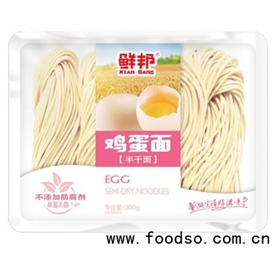 鮮邦雞蛋面半干面350g