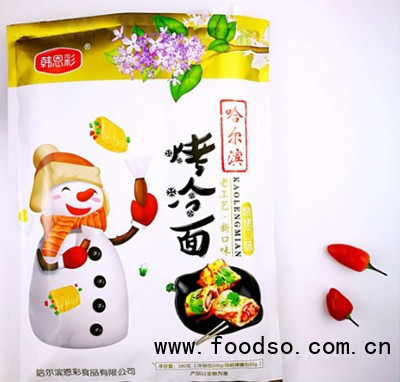 韓恩彩烤冷面燒烤口味方便食品380g