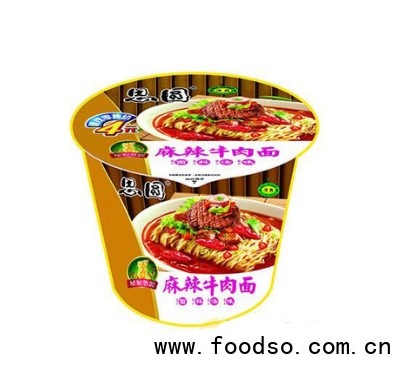 思圓麻辣牛肉面桶裝方便面