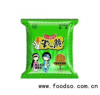 胖老總迷你掌心脆香烤雞翅味方便面