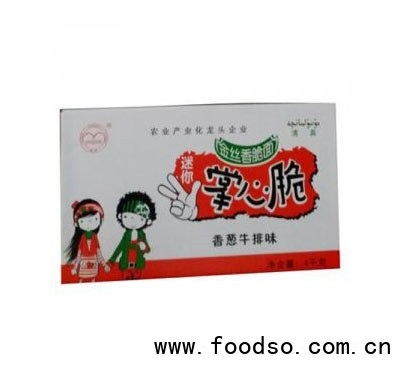 胖老總迷你掌心脆香蔥牛排味方便面干脆面