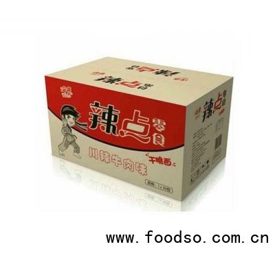 海喜辣點零食干脆面川辣牛肉味