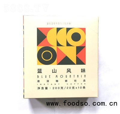 茜卡莊園藍(lán)山風(fēng)味速溶咖啡10條×20克便攜裝招商代理批發(fā)