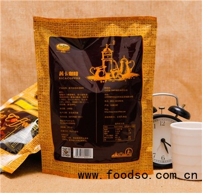 茜卡莊園速溶系列炭火烘焙含糖三合一速溶咖啡加班醒神飲品摩卡奇諾