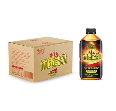 優(yōu)樂(lè)冠優(yōu)質(zhì)能量?；撬釓?qiáng)化維生素功能飲料1L×10瓶