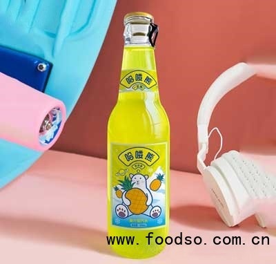 哈嘍熊鳳梨味果汁型汽水330ml