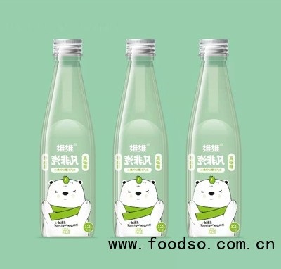 維維汽非凡果汁汽水碳酸飲料低糖零脂飲品小青檸味招商358ml毫升