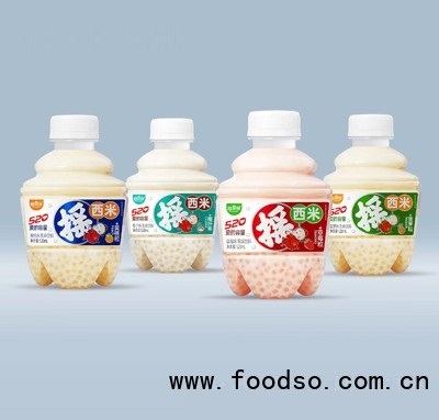 維果命搖西米露休閑飲品果粒乳味飲料代理520ml