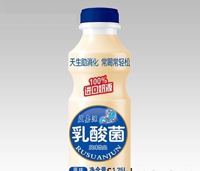 藍(lán)嘉源進口奶源乳酸菌飲料原味1.25L大瓶乳酸菌大瓶飲料