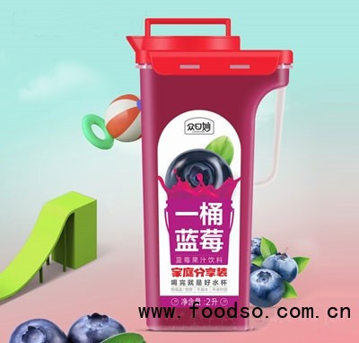 眾口妙一桶藍(lán)莓果汁飲料2L