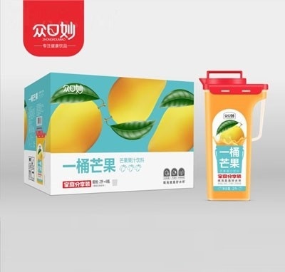 眾口妙一桶芒果果汁飲料2L