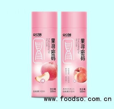 眾口妙果尋密碼白桃果汁飲