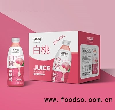 眾口妙白桃果粒果汁飲料1.