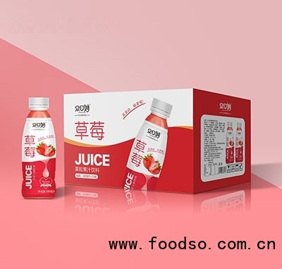眾口妙草莓果粒果汁飲料50