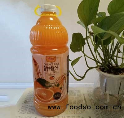 心悅動鮮橙汁風(fēng)味飲料果肉果汁家庭裝2L夏季冷飲餐飲宴席飲品招商