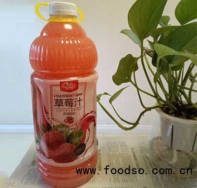 心悅動草莓汁風味飲料果肉
