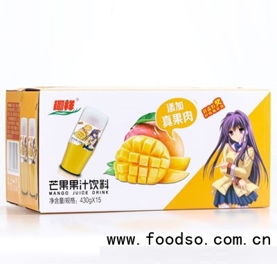 椰祥芒果果汁飲料430gx15瓶箱裝