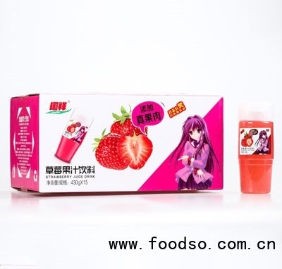 椰祥草莓果汁飲料430gx15瓶