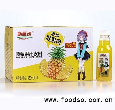 新啟動菠蘿果汁飲料450mlx15瓶