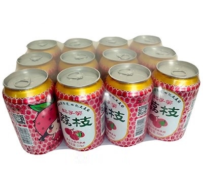 妃子笑荔枝碳酸飲料罐塑包