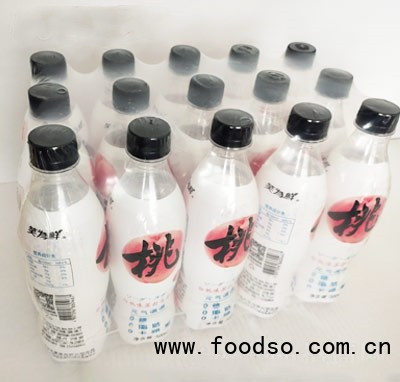 笑為鮮白桃蘇打氣泡水飲品