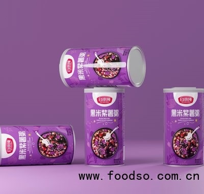 白小純黑米紫薯粥速食粥罐裝