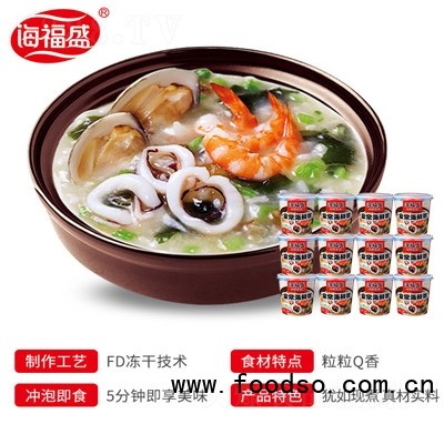 海福盛速食粥排骨菌菇海鮮