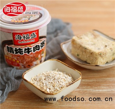 海福盛速食粥整箱6杯裝沖泡即食免煮凍干粥方便粥精燉牛肉粥