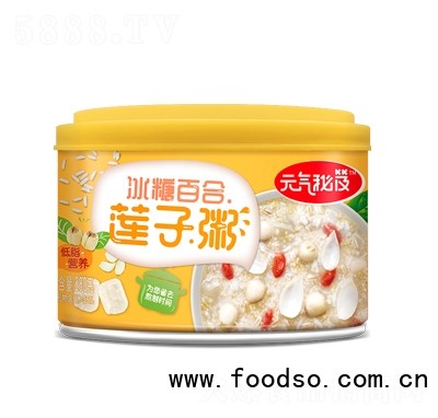 元氣秘笈冰糖百合蓮子粥280g速食粥招商