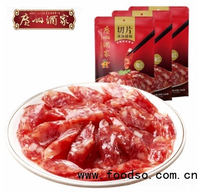 廣州酒家切片臘腸100g廣式臘腸秋之風(fēng)廣東臘味送禮手信