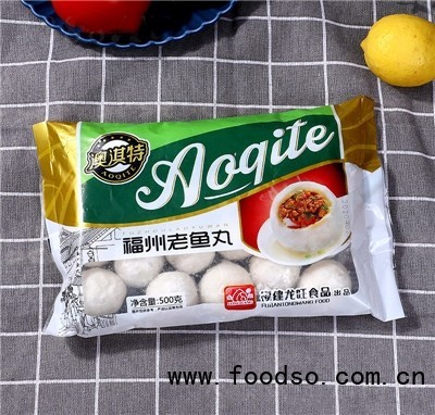 龍旺火鍋丸子速食午餐冷凍食品招商福州老魚(yú)丸午餐速凍食品代理