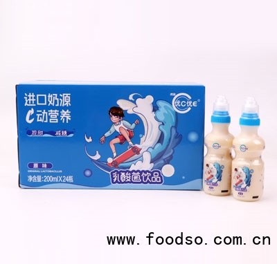 虎潤(rùn)優(yōu)C優(yōu)E乳酸菌飲品原味200mlX24