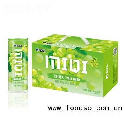 米奇葡萄復(fù)合果汁果肉飲料310ML×12罐/20罐果汁飲料飲品招商代理