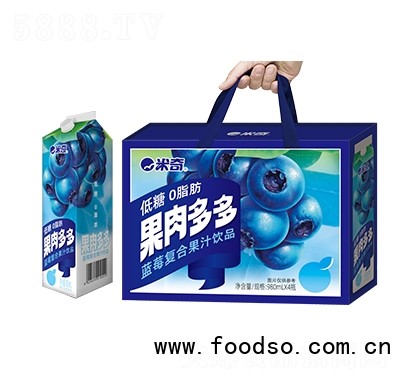 米奇果肉多多藍(lán)莓980ML×4瓶果汁飲料飲品招商代理
