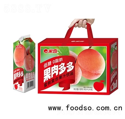 米奇果肉多多蜜桃980ML×4瓶果汁飲料飲品招商代理