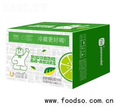 U-ZHI金桔檸檬復合果汁飲料900mlX12