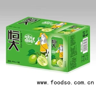 恒大葡萄果粒果汁飲料490mlX15