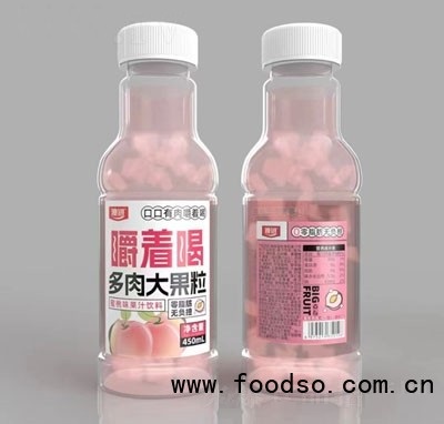 澳進蜜桃味果汁飲料果粒果