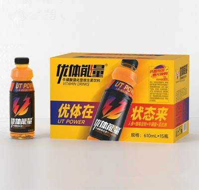 優(yōu)體能量牛磺酸強(qiáng)化型維生素飲料610mlX15