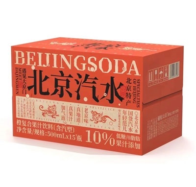 遇見(jiàn)大京門橙汁復(fù)合果汁飲料含汽型500ml×15