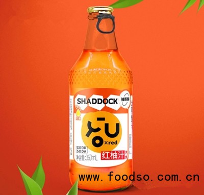 兔柚柚新鮮紅柚汁汽水360ml碳酸飲料