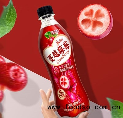 小妖蔓越莓莓益生元蔓越莓蘇打纖果飲果汁汽水