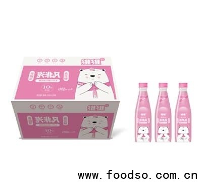 維維汽非凡果汁汽水碳酸飲料低糖零脂飲品櫻花白桃味招商350ml×15瓶