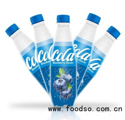 晃動藍莓味400ml碳酸可樂夏天清爽飲品