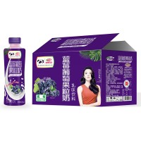 浩明藍莓葡萄果粒奶乳味飲