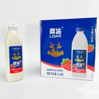 葡口荔達(dá)發(fā)酵酸奶飲品大瓶草莓味1L×6